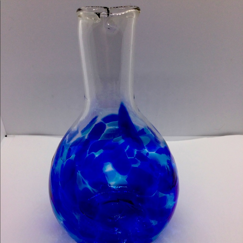 Circle of Friends blown glass  bud vase with a heart shaped mouth
